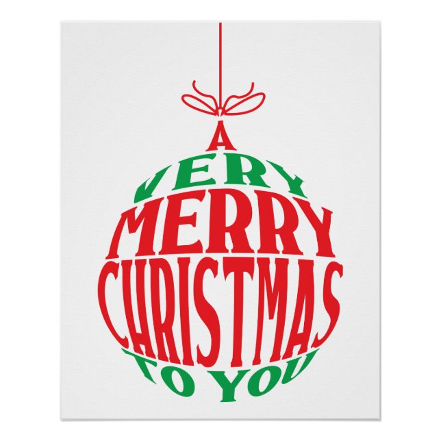 Poster Un très joyeux Noël à votre ornement (Devant)