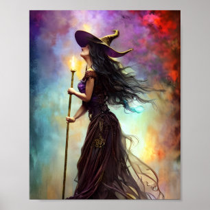 Poster Un triptyque de sorcière incroyablement réaliste