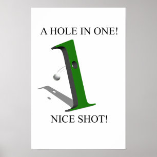 Poster Un Trou Dans Une Balle De Golf