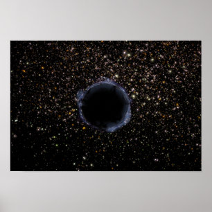 Poster Un trou noir dans une grappe globale