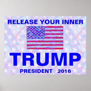 Poster Un Trump pour le président 2016 Design politique u