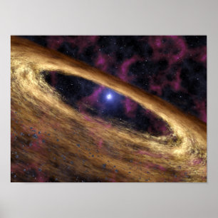 Poster Un type d'étoile morte a appelé un pulsar