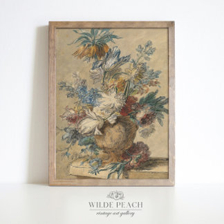 Poster Un Vase Bouquet de fleurs de printemps peinture vi