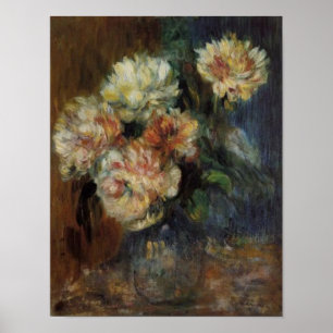 Poster Un vase de pivoines de Renoir
