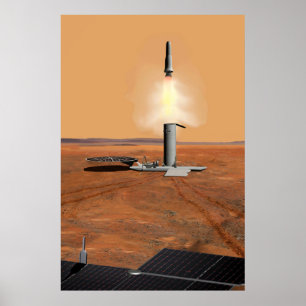 Poster Un Véhicule Ascent Quittant Mars. 2