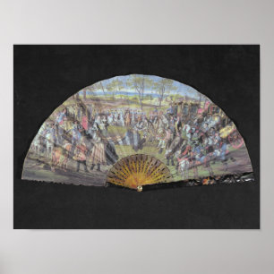 Poster Un ventilateur représentant le mariage de Louis de