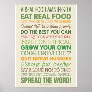 Poster Un véritable manifeste alimentaire