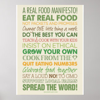 Poster Un véritable manifeste alimentaire