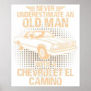 Poster Un vieil homme Chevrolet El Camino 1978