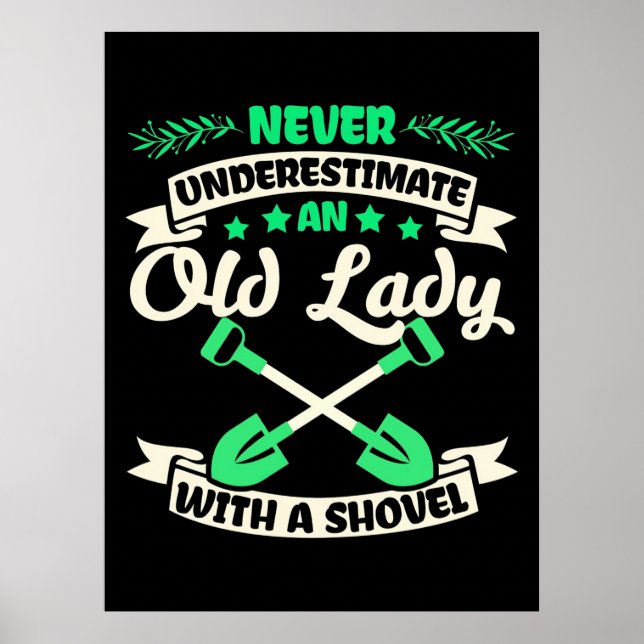 Poster Un Vieux Jardin-Dame Avec Une Chaussure (Devant)