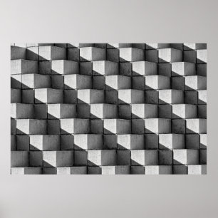 Poster Un visage de la sculpture "Four Side Pyramid" dans