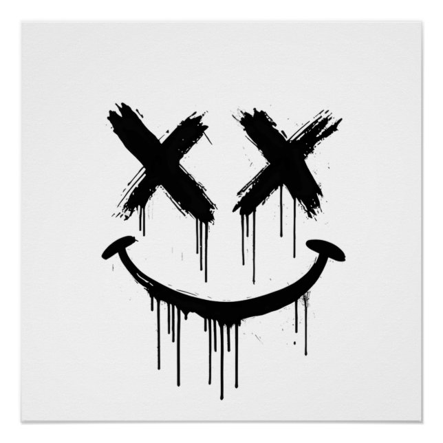 Poster Un visage souriant. (Devant)