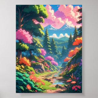 Poster Un Voyage Anime À Travers La Nature