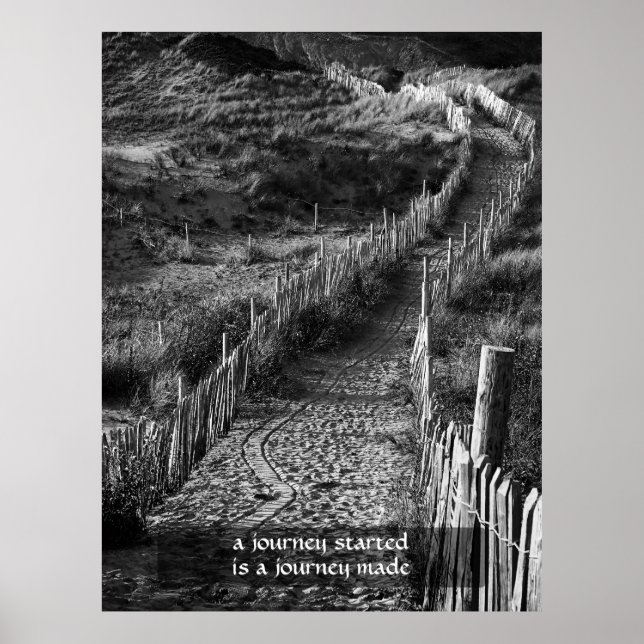 Poster Un voyage commencé est un voyage fait (Devant)