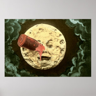Poster Un voyage sur la Lune film vintage 1902 photo de p