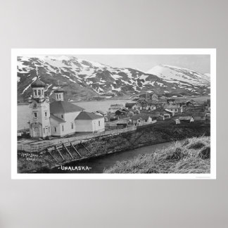 Poster Unalaska, Église de l'Alaska 1914