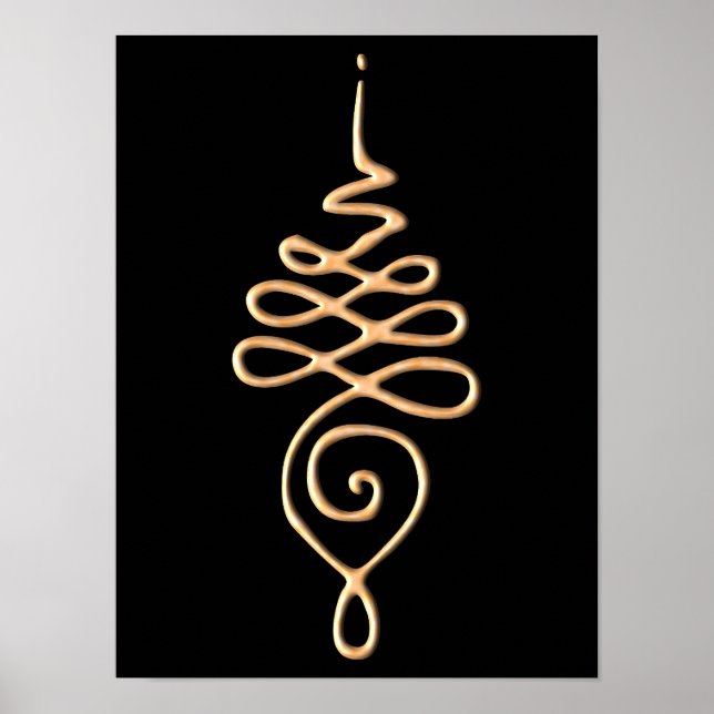 Poster Unalome d'or (Devant)