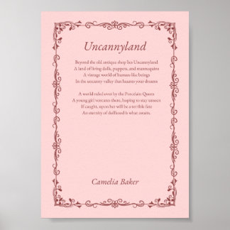 Poster Uncannyland Poem Print