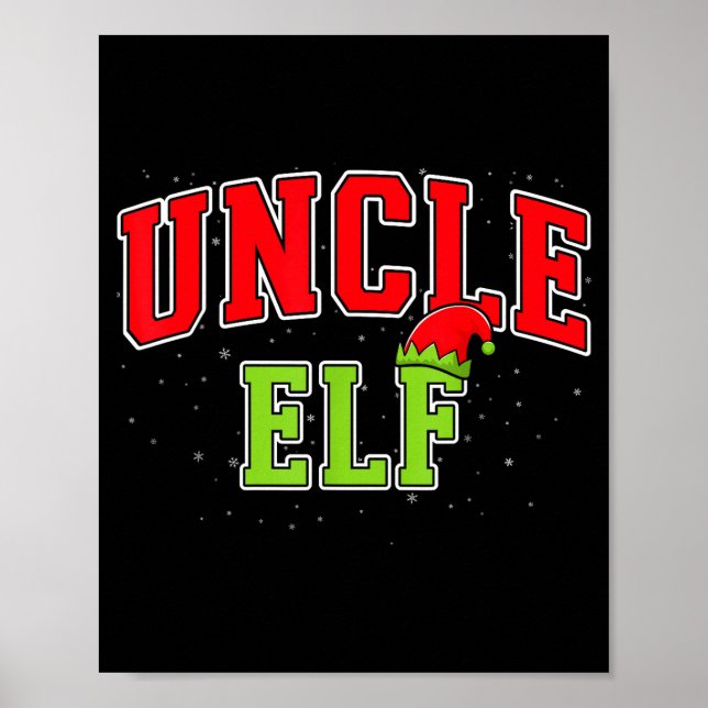 Poster Uncle Elf Christmas Family Matching Group Xmas Unc (Devant)