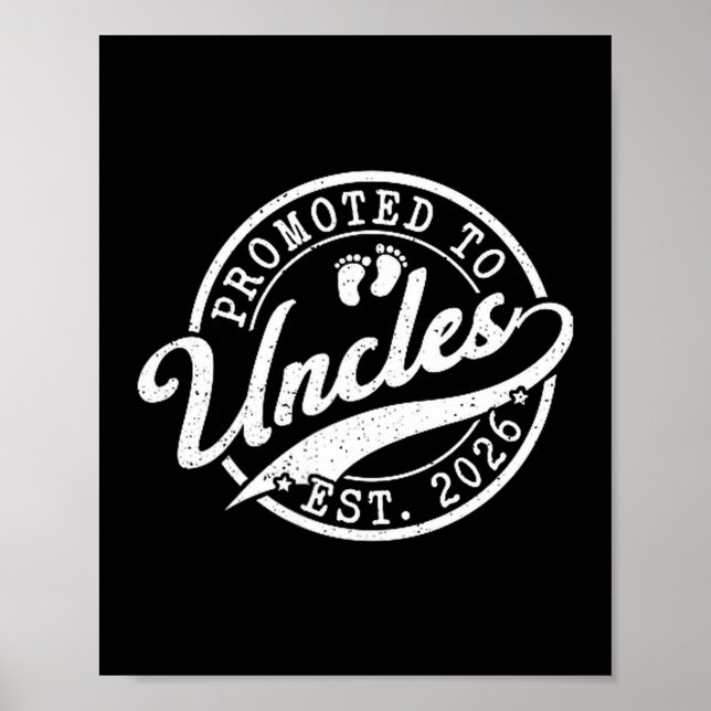 Poster Uncle Est 2026 New Uncle Announcement Promoted To  (Devant)
