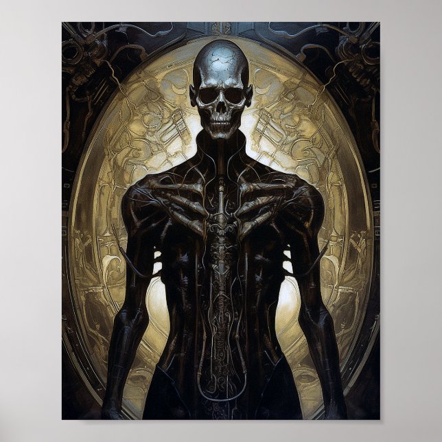 Poster Undead Cyborg Sci-Fi Horror Art (Devant)