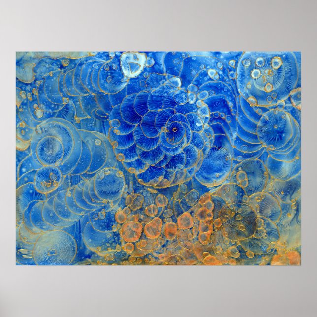 Poster Under Water -Hand Painted Awarded Abstract Artwork (Devant)