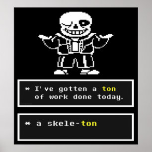 Poster Undertale - Sans Skeleton - Undertale