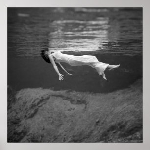 Poster Underwater de flottement, 1947. Photo vintage