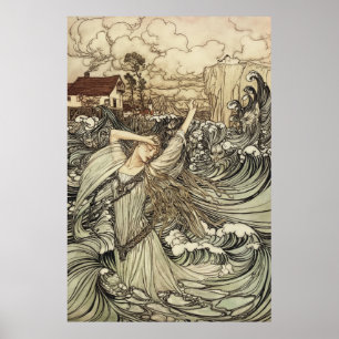 Poster Undine par Arthur Rackham