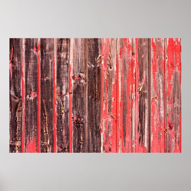 Poster Une ancienne grange usée ou une clôture antique en (Devant)