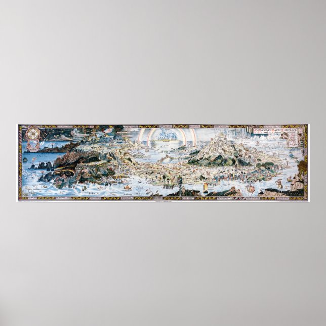 Poster Une Anciente Mappe de Fairyland (Devant)