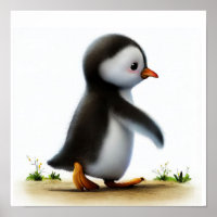 Une aquarelle 3D peint d'un mignon pingouin Gentoo