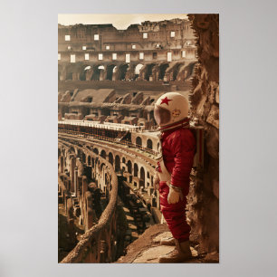 Poster Une astronaute soviétique débarque à l'intérieur d