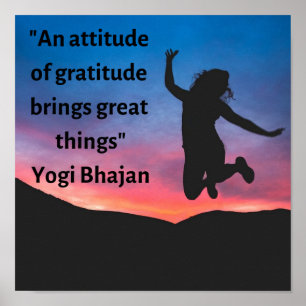 Poster "Une attitude de gratitude..."