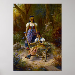 Poster Une balade amusante de Hans Zatzka