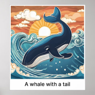 Poster Une Baleine À Queue - Imprimer