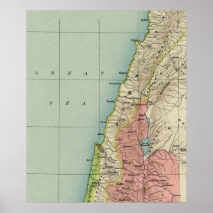 Poster Une belle carte d'Israël