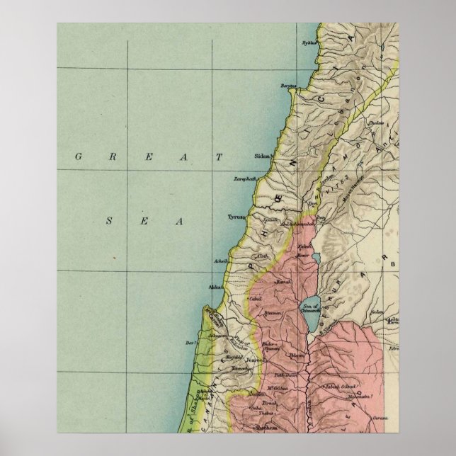 Poster Une belle carte d'Israël (Devant)