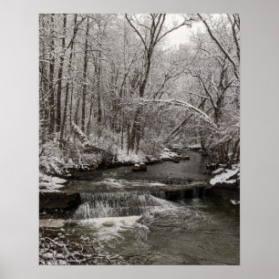 Poster Une Belle Cascade Neige