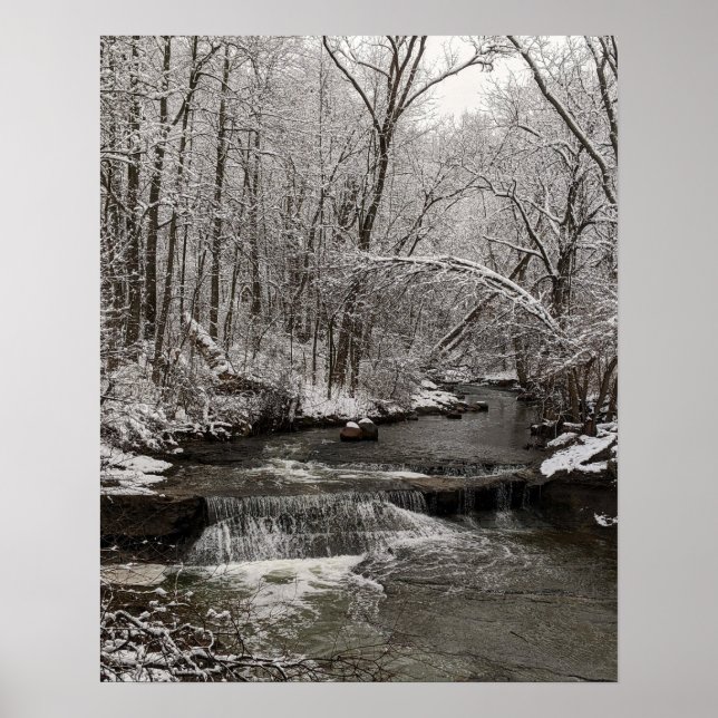 Poster Une Belle Cascade Neige (Devant)
