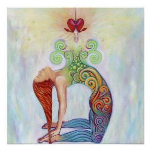 Poster Une belle photo d'une femme méditant