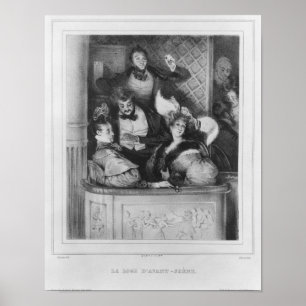 Poster Une boîte de théâtre, gravée par Julien