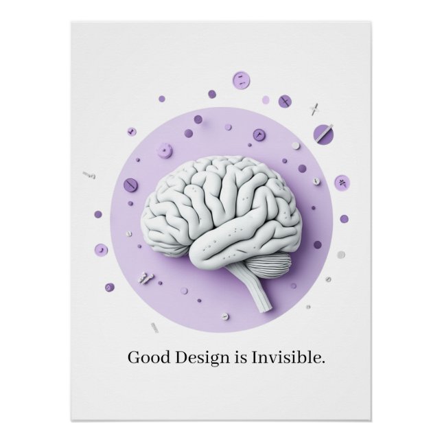 Poster Une Bonne Conception Est Invisible (Devant)