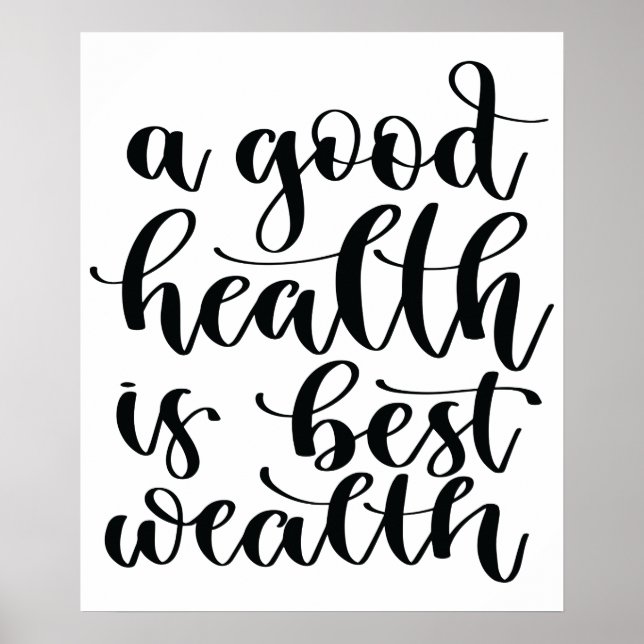 Poster Une bonne santé est la meilleure richesse (Devant)