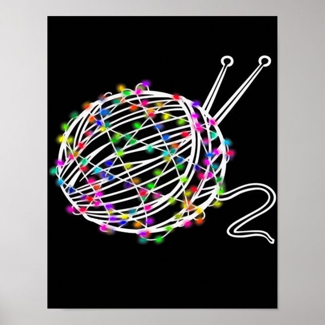 Poster Une Boule De Bois De Tricot | Lovely Design (Devant)