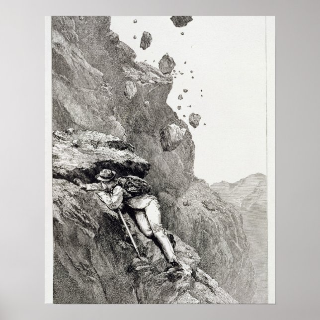 Poster Une Cannonade sur le Cervin, 1862, de "The Asc (Devant)