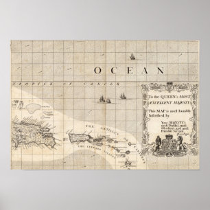 Poster Une carte de l'Empire Britannique en feuille 15 de