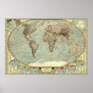 Poster Une carte mondiale des stéréotypes