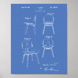 Poster Une chaire 1949 Art des brevets - Plan directeur