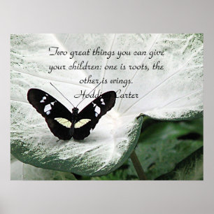Poster Une citation de papillon noir pour les enfants